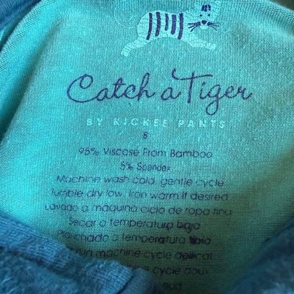 Catch A Tiger By Kickee Pants Blue Printed Bamboo Hoodie 8 - Picture 8 of 10